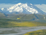 "Denali Summer" - William S. Phillips - DeHavilland Beaver Aviation Art